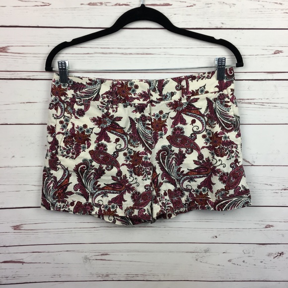LOFT Pants - Ann Taylor Loft Paisley Floral Linen Shorts 0